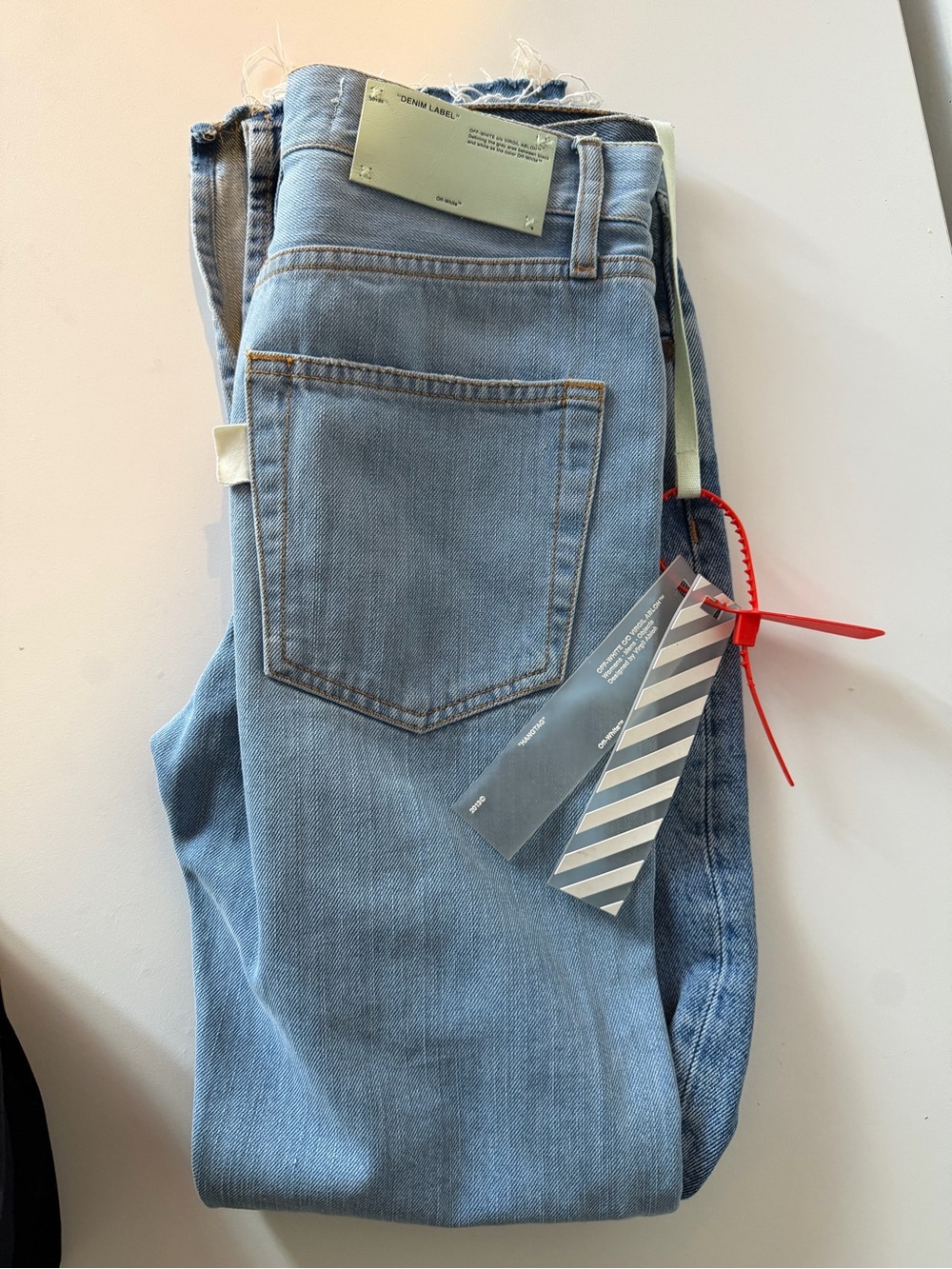 Off-White Light Blue Straight-Leg Women's Jeans